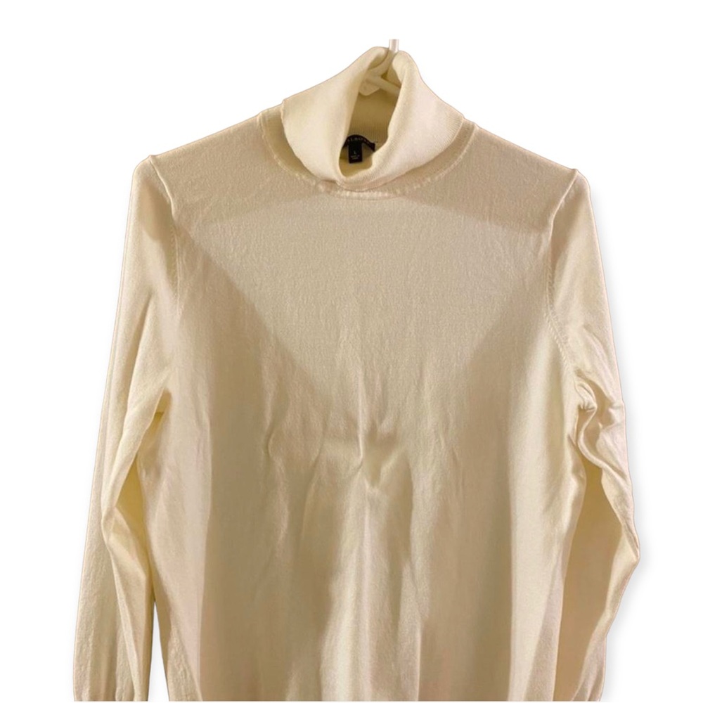 Cream Talbots turtleneck sweater